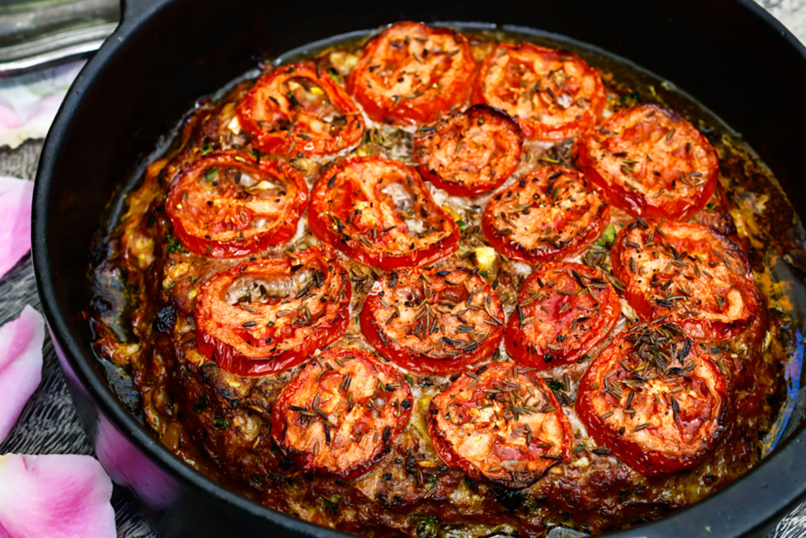 Lamsgehakt met tomaten (keto)