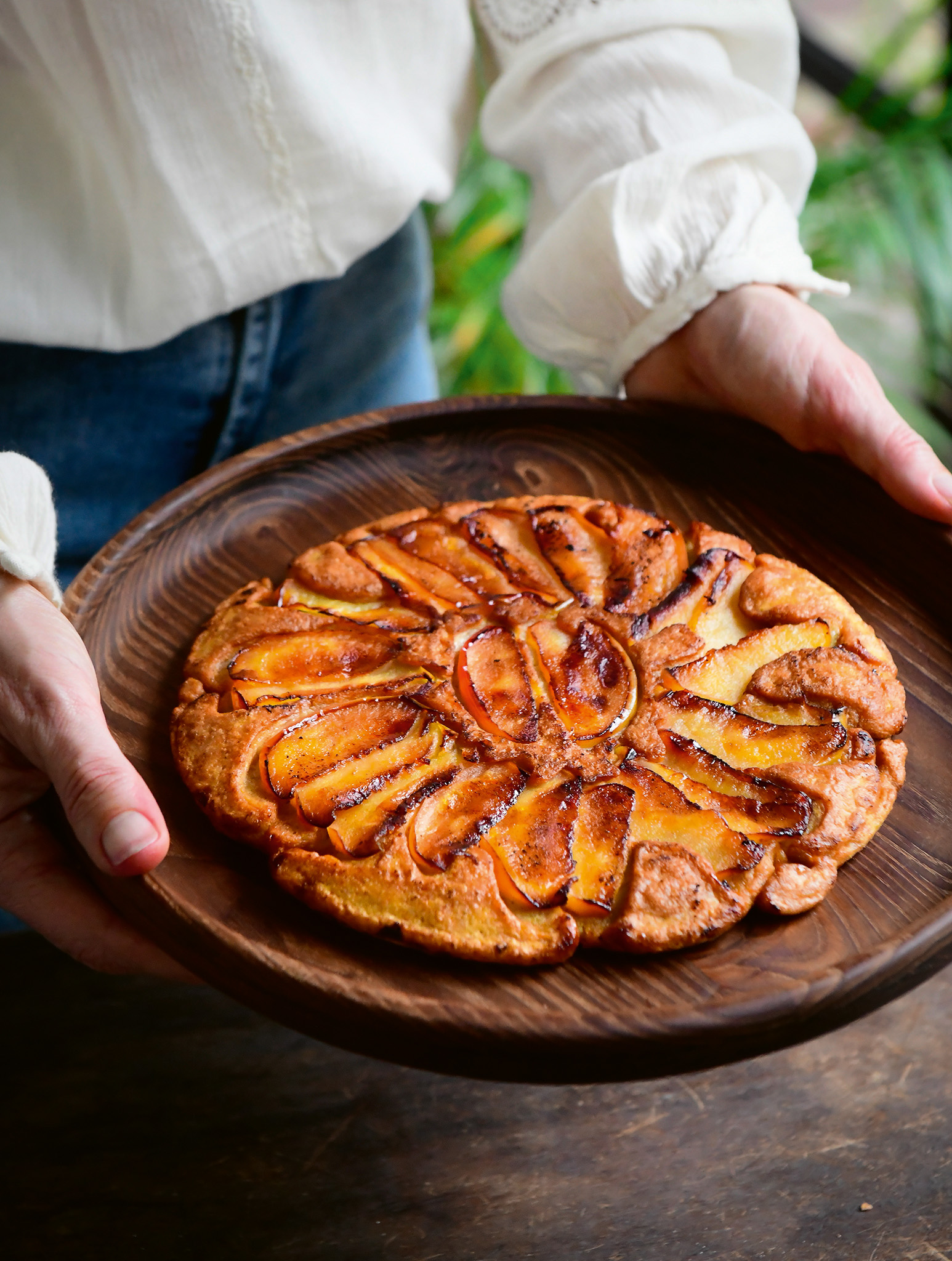 Snelle tarte tatin met havermout