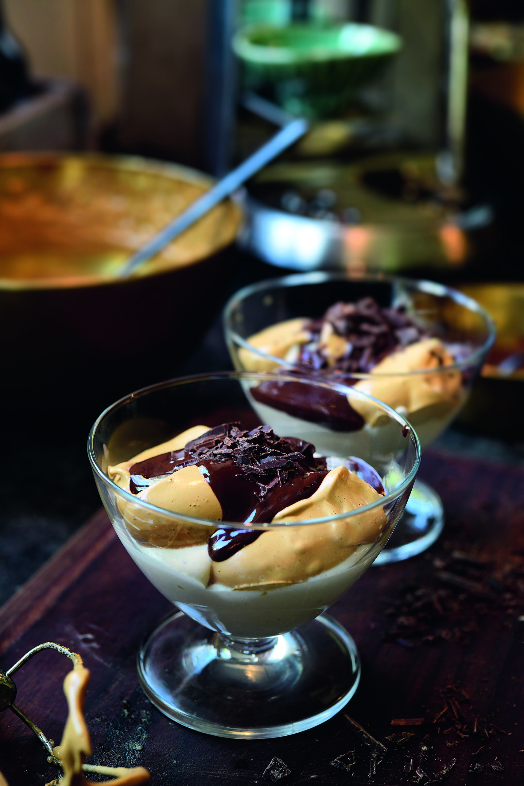 Romige koffie delight met chocolade